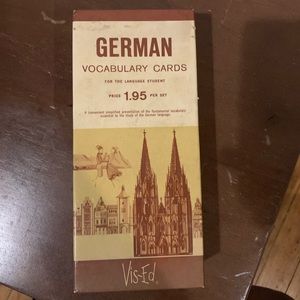 German vocabulary card deck Vintage